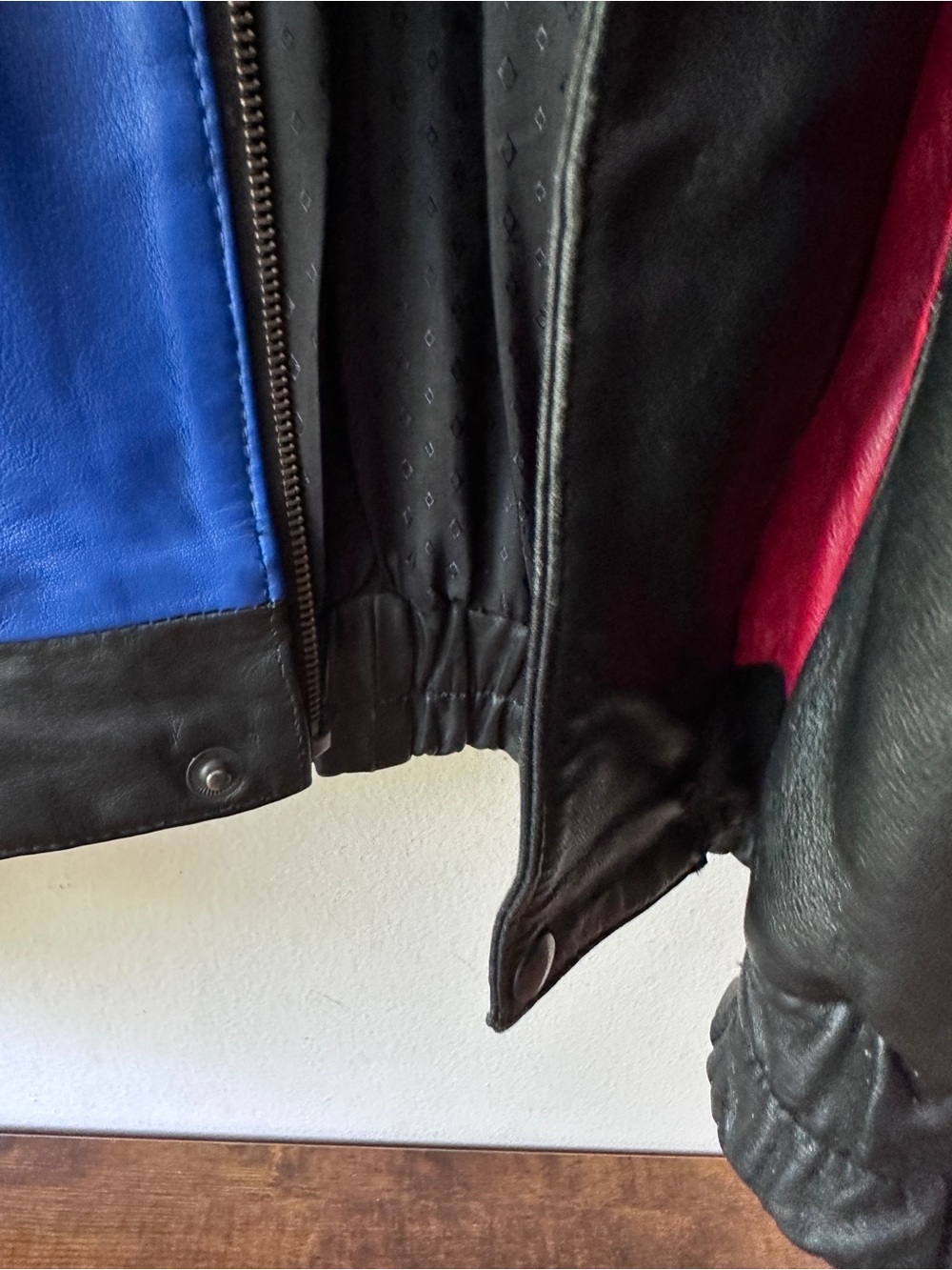 RARE 90s Vintage Corvette Bomber Leather Jacket Men's L Leather Classic - AS IS - Picture 6 of 8